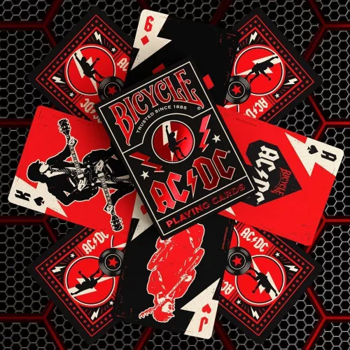 Pokrové hracie karty AC/DC, papierové potiahnuté plastom