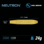 Šípky Winmau steel NEUTRON 24g, brass