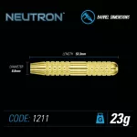 Šípky Winmau steel NEUTRON 23g, brass