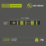 Šípky steel Winmau MvG Ambition 24g, BRASS