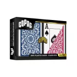 Karty na poker 100% plast COPAG 1546 Jumbo index modro-červený duo pack