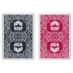 Karty na poker 100% plast, WSOP, Jumbo index, červeno-čierny duo pack