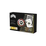 Hracie karty Copag Texas Hold'em poker čierne GOLD Range 100% plast s Dealer žetónom