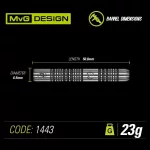 Šípky Winmau steel MvG Authentic 23g, 85% wolfram