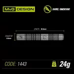 Šípky Winmau steel MvG Authentic 24g, 85% wolfram