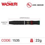 Šípky steel Winmau Peter Wachiuri 22g, 90% wolfram