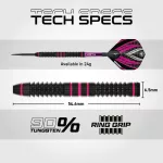 Šípky steel Winmau Rebecca Allen 24g 90% wolfram edícia Team 360