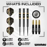 Šipky steel Winmau Alex Spellman, 22g – 90% wolfram