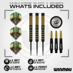 Šípky steel Winmau Brendan Dolan Signature Series 1, 23g – 90% wolfram