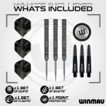 Šípky steel Winmau MvG Signature Edition 23g, 90% wolfram