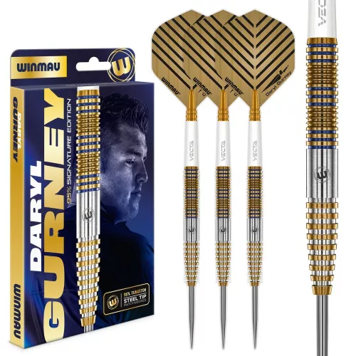 Šípky steel Winmau Daryl Gurney Signature Edition 23g, 95% wolfram