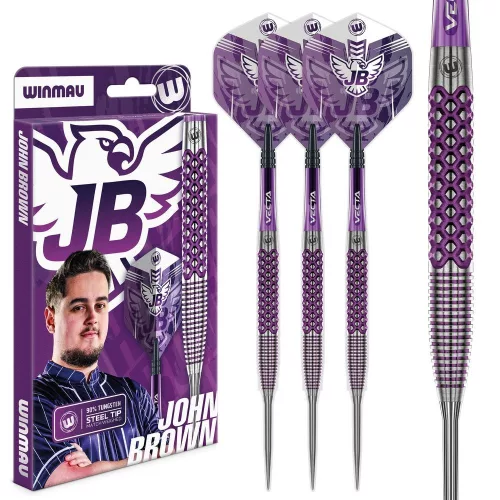 Šípky steel Winmau John Brown 22g 90% wolfram