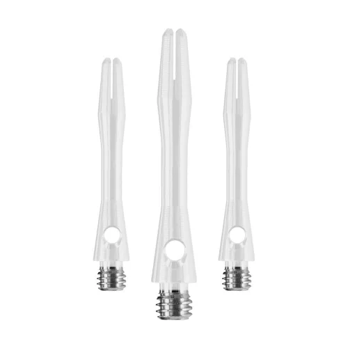 Násadky na šípky Harrows Keramic, krátke, biele, hliník s keramickým poťahom