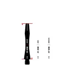 Násadky na šípky Harrows Keramic, krátke, biele, hliník s keramickým poťahom