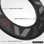 Ochrana steny Winmau Blade X čierna na sisalové terče