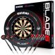Kompletný šípkarský set, terč Winmau Blade 6, sivý surround, 2 sety šípok, štartovacia čiara, výst
