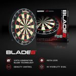 Kompletný šípkarský set, terč Winmau Blade 6, sivý surround, 2 sety šípok, štartovacia čiara, výst