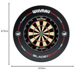Kompletný šípkarský set, terč Winmau Blade 6, sivý surround, 2 sety šípok, štartovacia čiara, výst