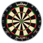 Kompletný šípkový set, terč Winmau Blade 6, PDC chránič steny, 2 sety šípok, štartovacia čiara, výst