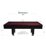 Pool biliardový stôl Dynamic Eliminator 8ft čierny