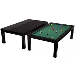 Pool biliardový-jedálenský stôl Rasson Penelope 8' čierny lesklý