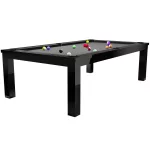 Pool biliardový-jedálenský stôl Rasson Penelope 8' čierny lesklý