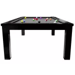 Pool biliardový-jedálenský stôl Rasson Penelope 8' čierny lesklý