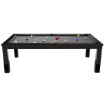 Pool biliardový-jedálenský stôl Rasson Penelope 8' čierny lesklý