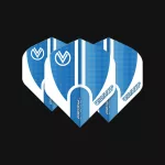 Letky na šípky Winmau Vincent Van Der Voort Prism Alpha modré, biele