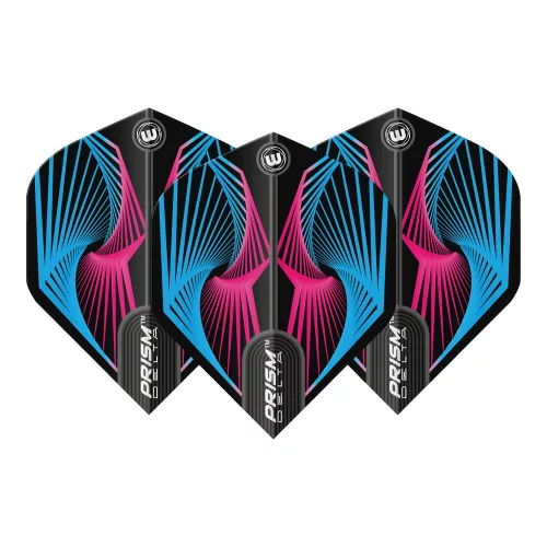 Letky na šípky Winmau Prism Delta Spiral, modro-ružové