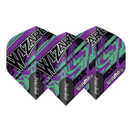 Letky na šípky Winmau Prism Delta Simon Whitlock Wizard, fialovo-strieborné