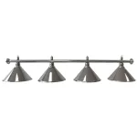 Biliardová lampa Dybior Elegance strieborná 180cm 4 tienidlá
