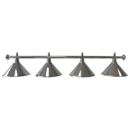 Biliardová lampa Dybior Elegance strieborná 180cm 4 tienidlá