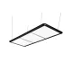 Lampa nad biliardový stôl Dynamic LED Flat čierna, 195 x 70 x 6,5 cm