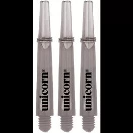 Násadky na šípky Unicorn Gripper3 mirage, sivé, krátke