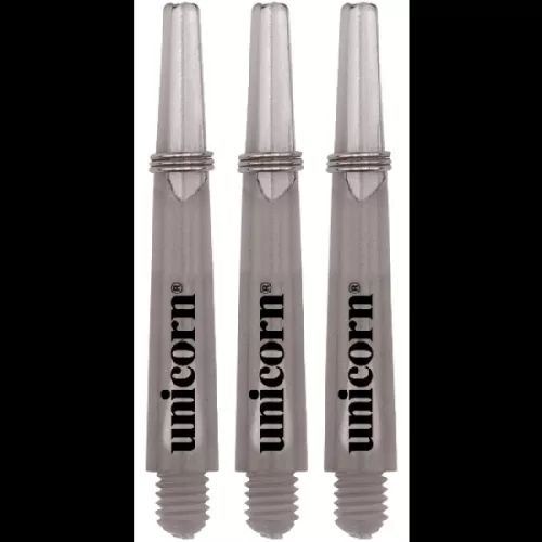Násadky na šípky Unicorn Gripper3 mirage, sivé, krátke