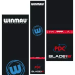 Koberec k terču na šípky Winmau Pro Zone Precision PVC čierny s červenou odhodovou lištou