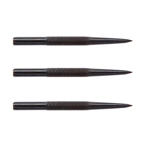 Hroty na šípky Winmau steel vrúbkované, kovové, čierne 32mm - 3ks