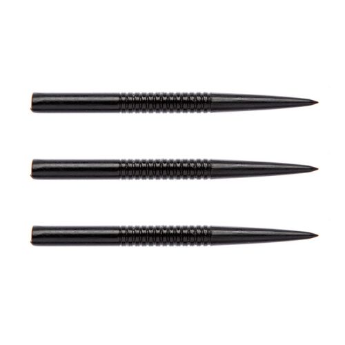 Hroty na šípky Winmau steel drážkované, kovové, čierne 32mm - 3ks