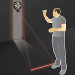 Laserový projektor šípkovej štartovacej čiary Winmau