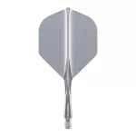 Integrované letky a násadky Winmau Fusion priehľadné sivé, štandardné letky a krátke násadky