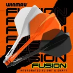 Integrované letky a násadky Winmau Fusion oranžové, No2 letky a stredné násadky
