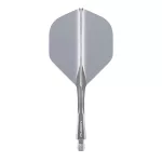 Integrované letky a násadky Winmau Fusion priehľadné sivé, štandardné letky a stredné násadky