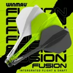 Integrované letky a násadky Winmau Fusion žlté, štandardné letky a dlhé násadky