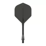 Integrované letky a násadky Winmau Fusion čierne, No2 letky a dlhé násadky