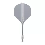 Integrované letky a násadky Winmau Fusion priehľadné sivé, štandardné letky a dlhé násadky