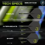 Winmau Fusion MvG Pac Man, No2 letky a krátke násadky