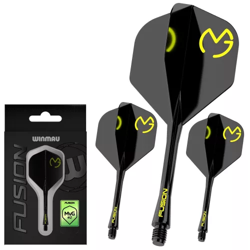 Winmau Fusion MvG Pac Man, No2 letky a dlhé násadky
