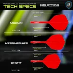 Letky a násadky v jednom Winmau Fusion červené, No6 letky a stredné násadky