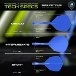 Letky a násadky v jednom Winmau Fusion modré, No6 letky a dlhé násadky